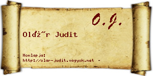 Olár Judit névjegykártya